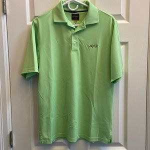 Greg Norman - lime green collared shirt- men small